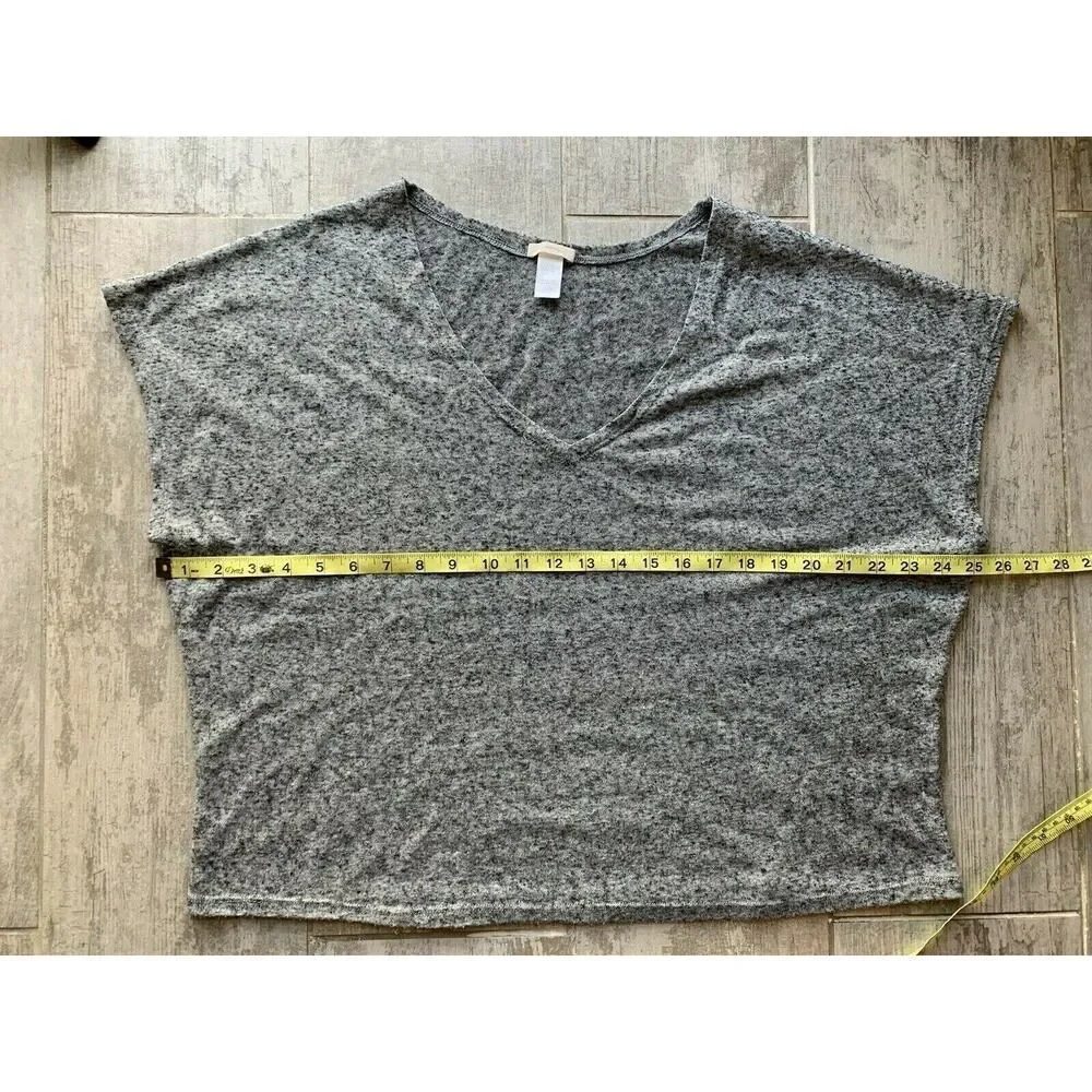 EBERJEY Bobby The Camp Top Designer Casual V Neck Slouchy Sleep Shirt Lounge L